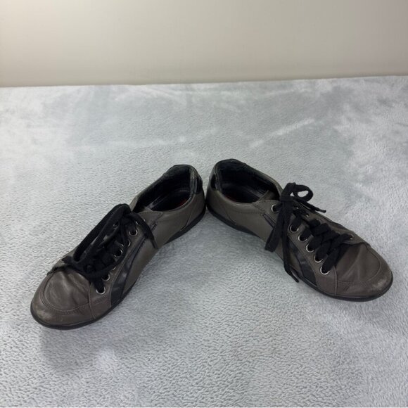 Prada Sport Leather Low Top Sneakers Brown Size 7.5 US - Picture 6 of 15